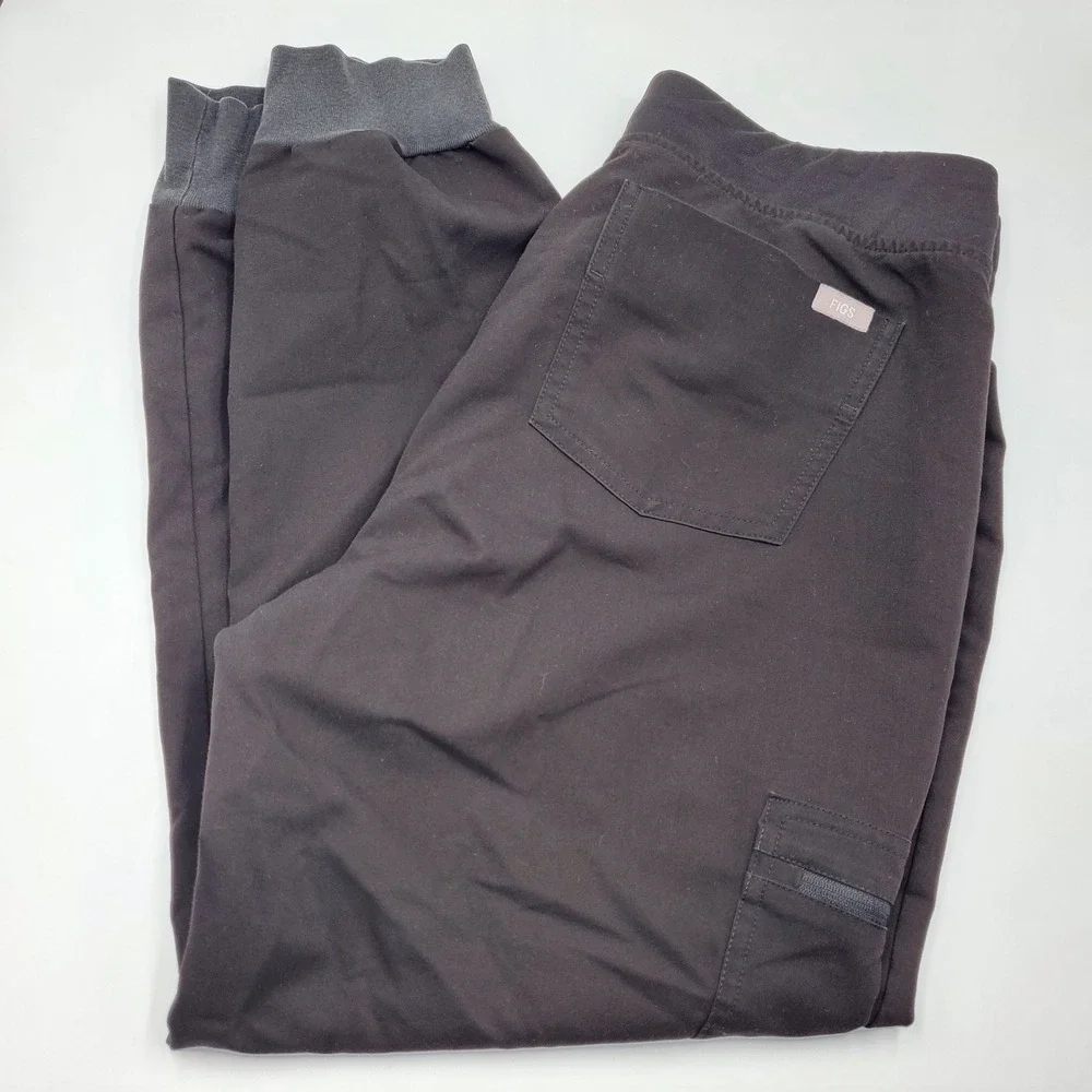 FIGS Technical Collection Black Jogger Scrub Pants Mens Medium W18SW2005P